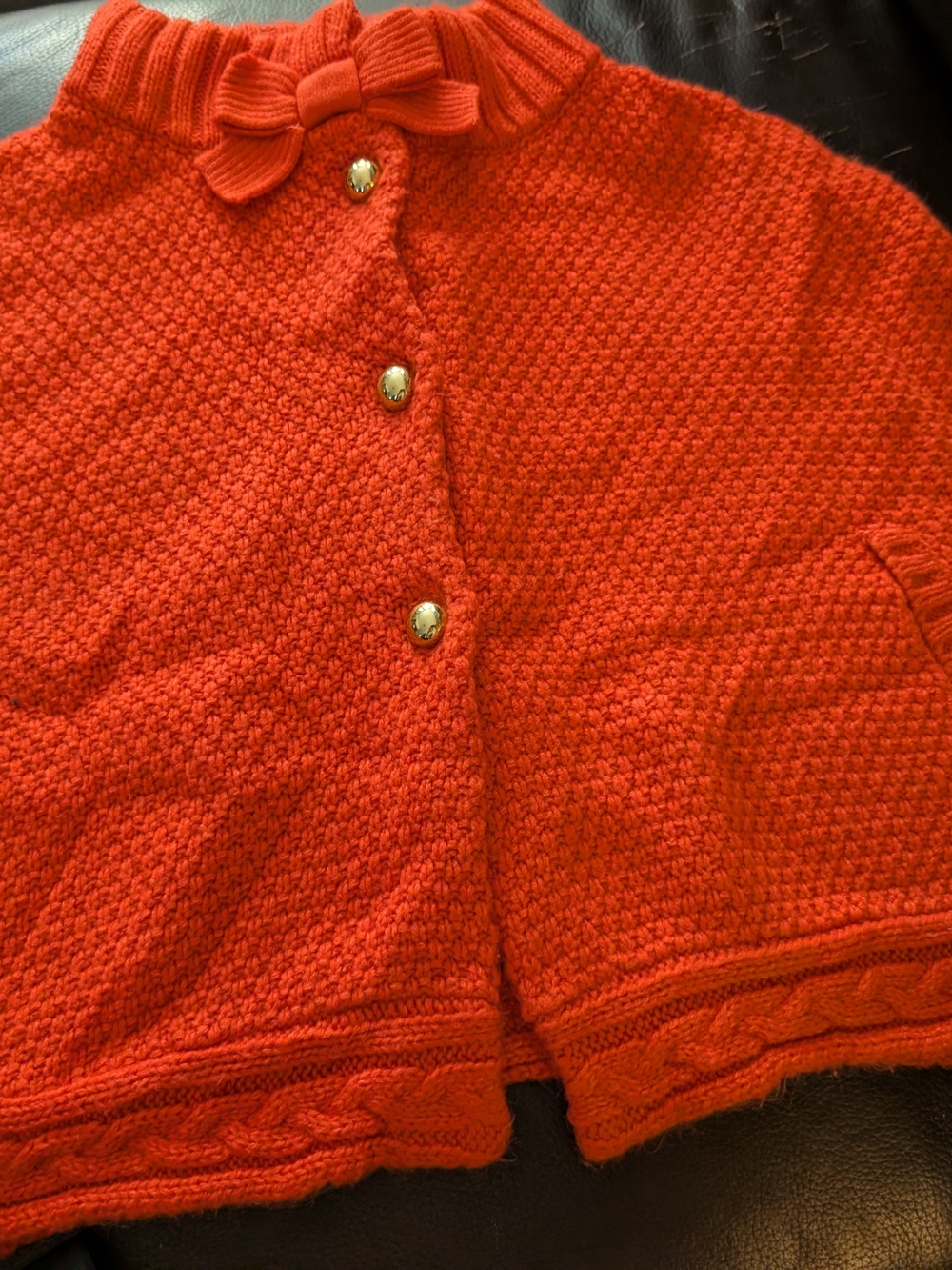 Janie and Jack Orange Knit Sweater